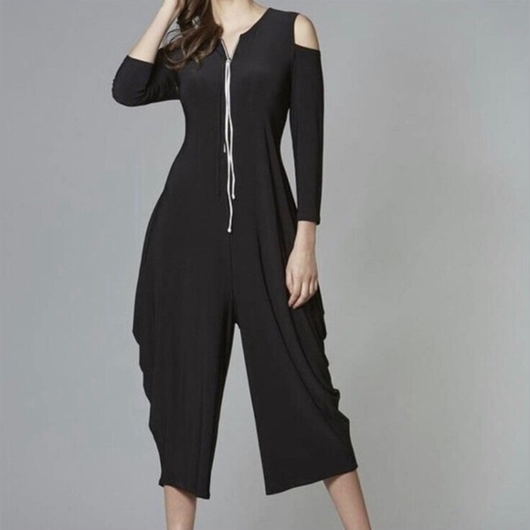 Joseph Ribkoff Harem Pant Jumpsuit Romper, Size 12 - Picture 8 of 12